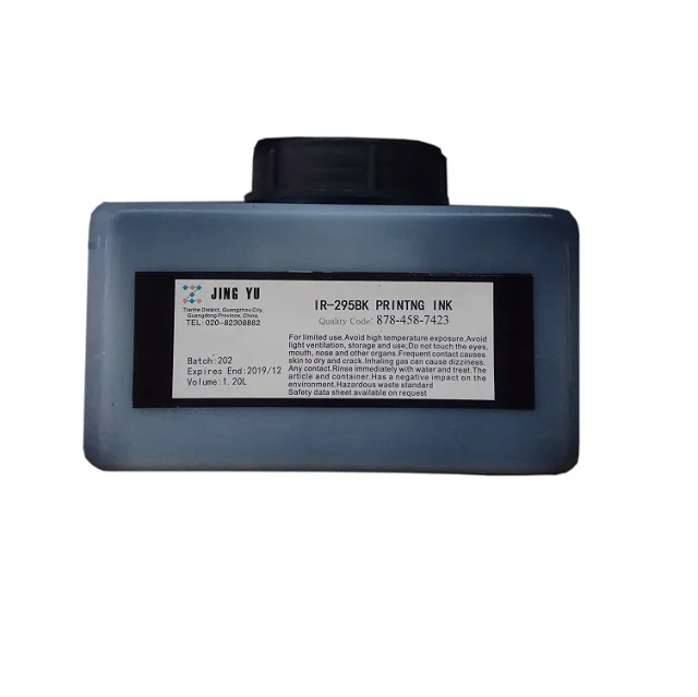 High quality Compatible Fast drying ink IR-295BK for Domino Inkjet Coding Printer printer ink cartridge
