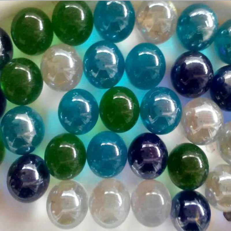 Decorative colorful glass pebbles glass ball for garden