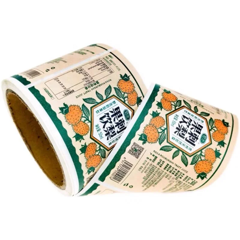 Custom Printing Food Bottle Plastic Jar Label Waterproof  Roll Stickers With Logo