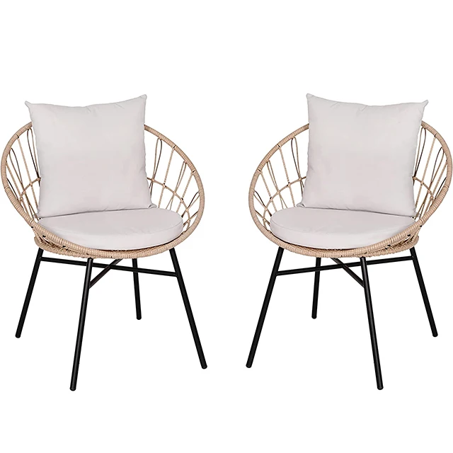 Hot sale poly rattan acapulco chair synthetic outdoor rattan furniture set