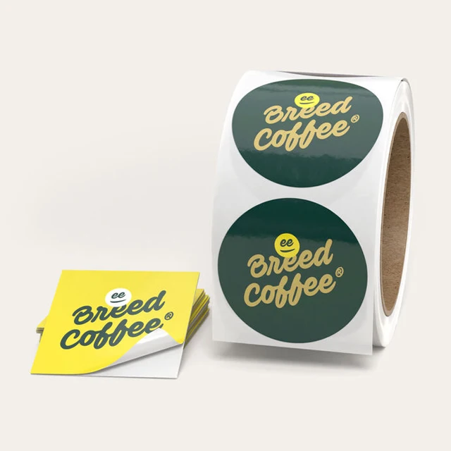 Custom adhesive die cut label stickers