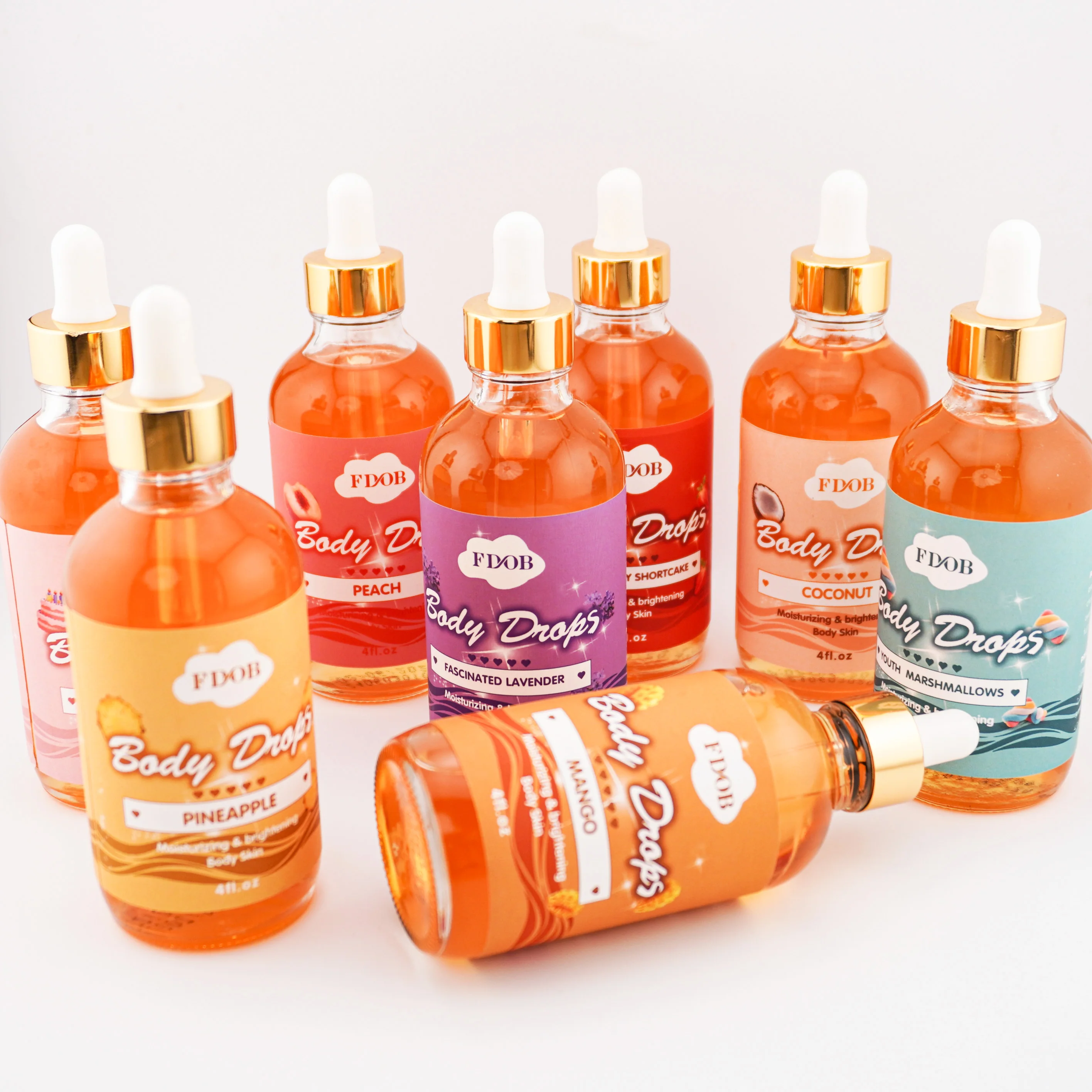 Private Label Body Glaze Essential Moisturizing Birthday Cake Fragrance Oil Anti Aging Dryness Smoothing Massage Juice
