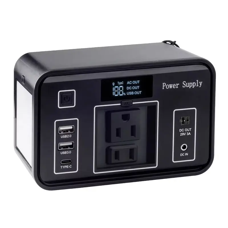 All-in-one 88.8W Portable Solar Generator with Built-in Solar Battery and Optional Folding Solar Panels for Electric Power Bank