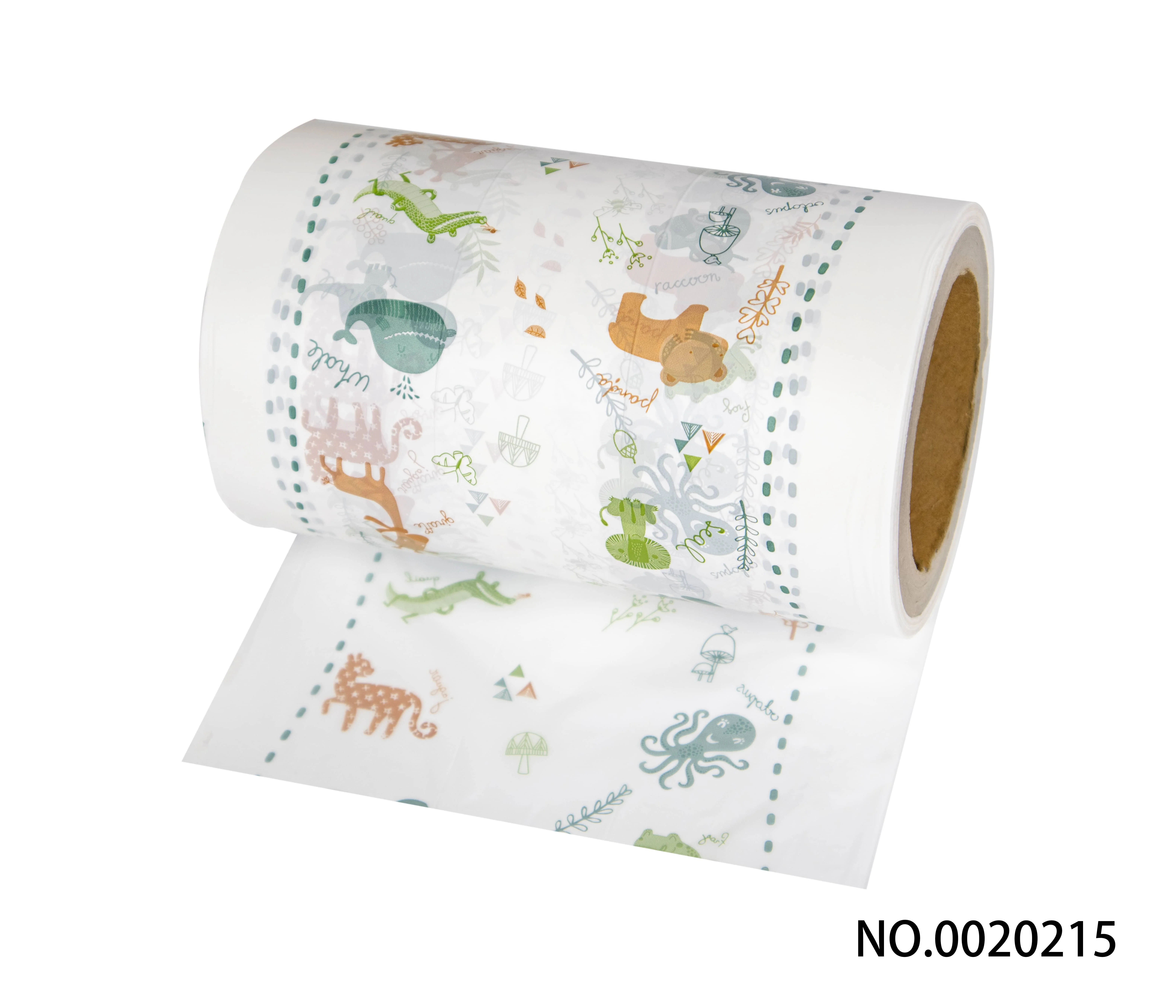 PE Film Back Sheet Film For Diapers Baby Diaper Adult Diaper Animal Pattern Customized