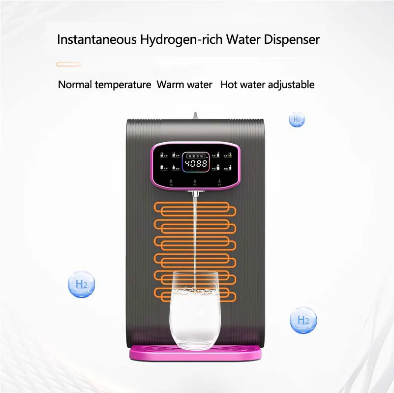 SPE/PEM Hydrogen Enriched Cup Water Generator H2 Countertop Instant Hydrogen Enriched Water Machine 4000ppb