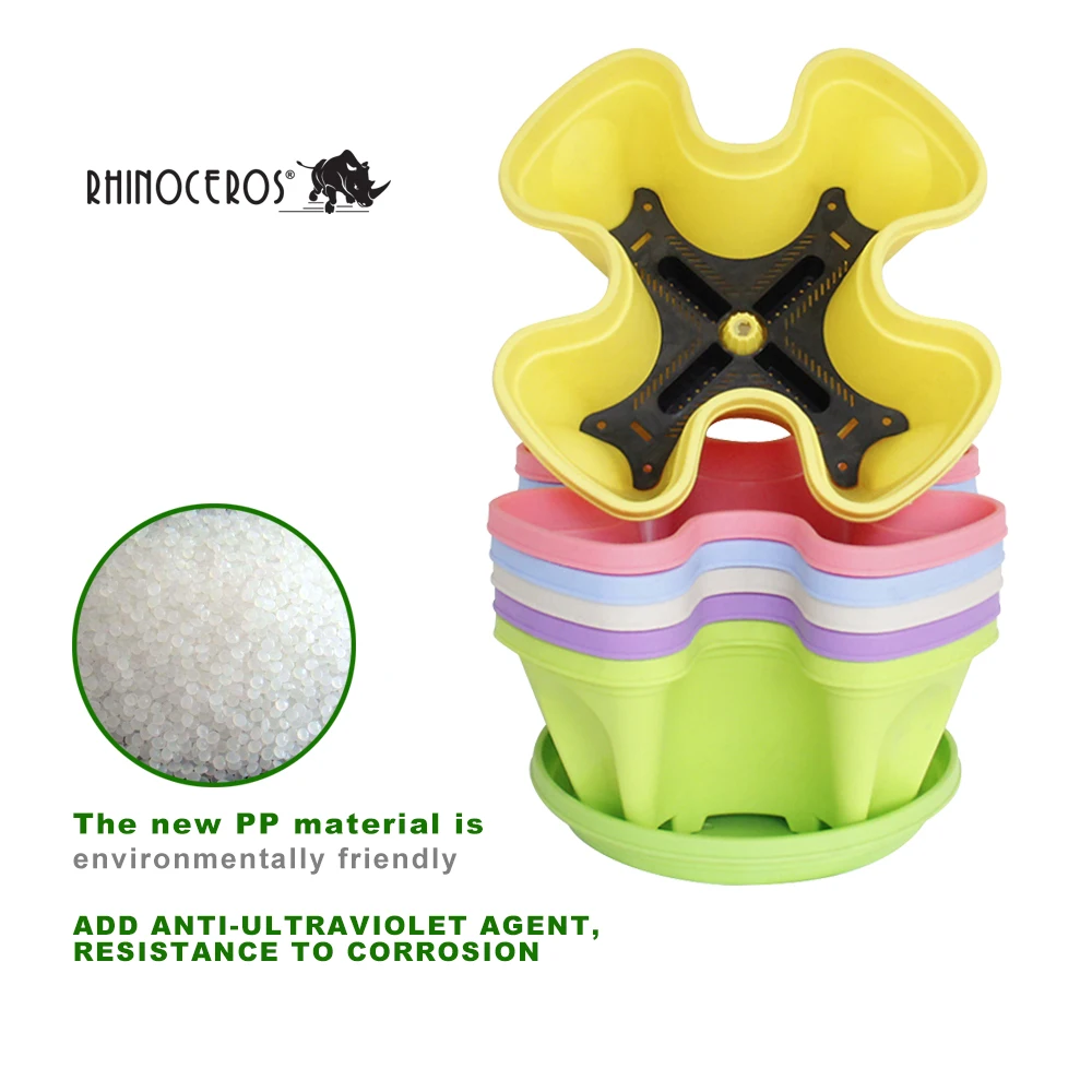 Wholesale Stackable Pots Flowers Vertical Tower Garden Planter Strawberry Plastic Flower Pots