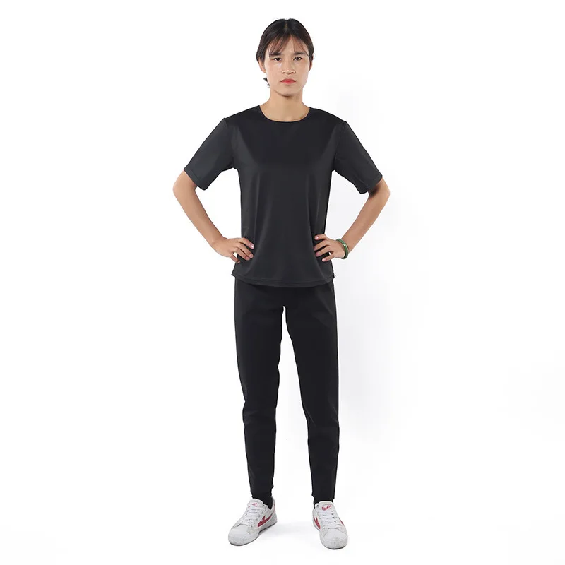 Winter Indoor Training Shirt Sweat Easily Casual Women Sport Suit Workout Wear Set Sports Shirt