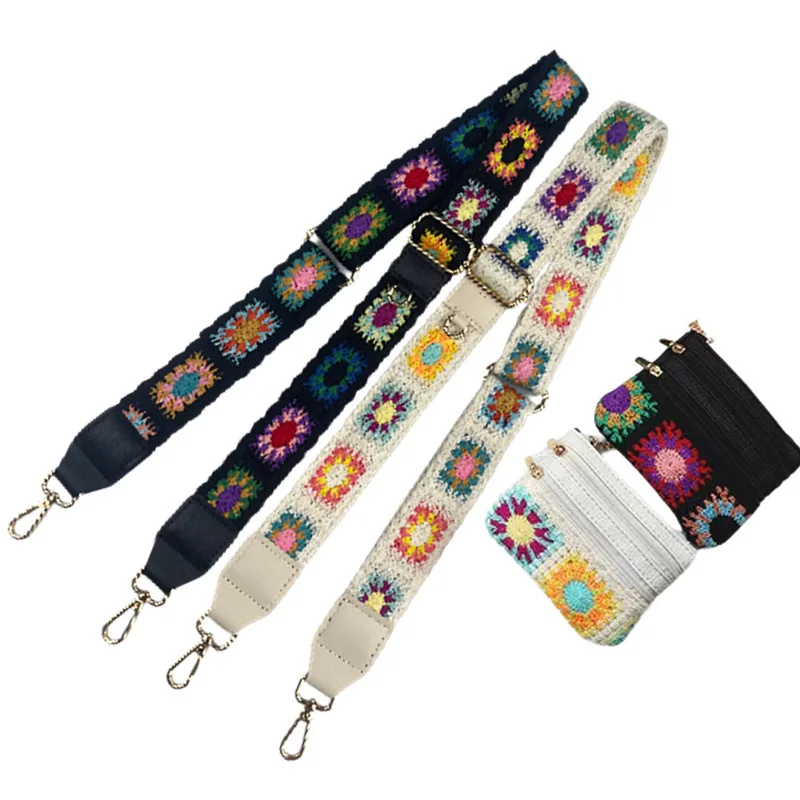 HT Hot Selling Adjustable Replacement Bag Strap Small Detachable Extended Mobile Phone Holder Accessory Fabric Cotton Wholesale