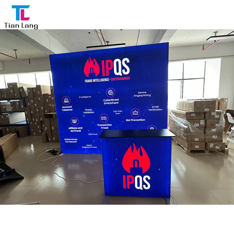 Wholesale LED display high quality reusable aluminum frame SEG frameless advertising promotion trade show booth light box