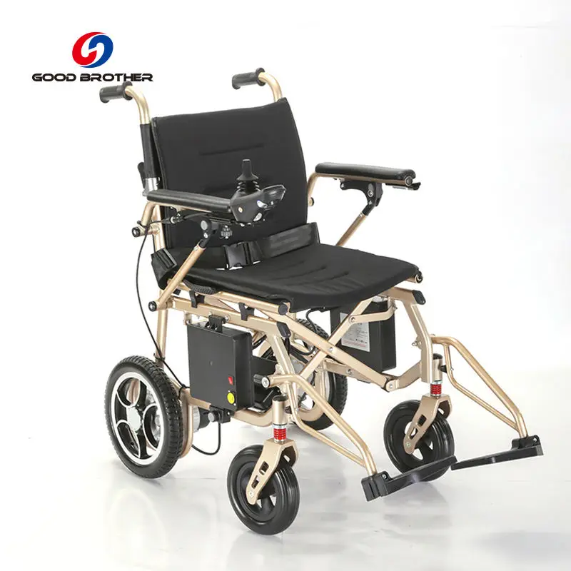 Strength Factory Solid Tyre Foldable Electric Wheelchair Lightweight Wheelchair For The Disabled