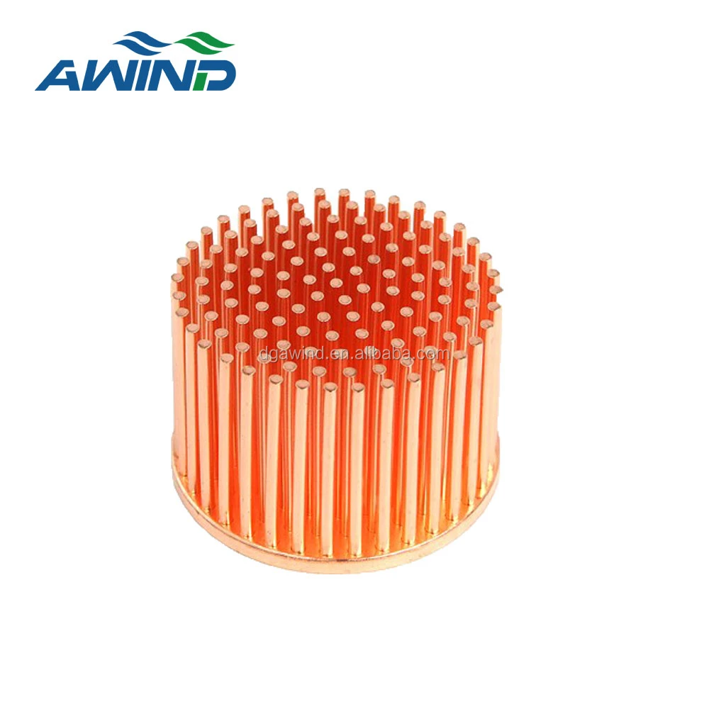 60x60 round brass and copper pin fin heatsink 60 radiator 60mm machining heat sink