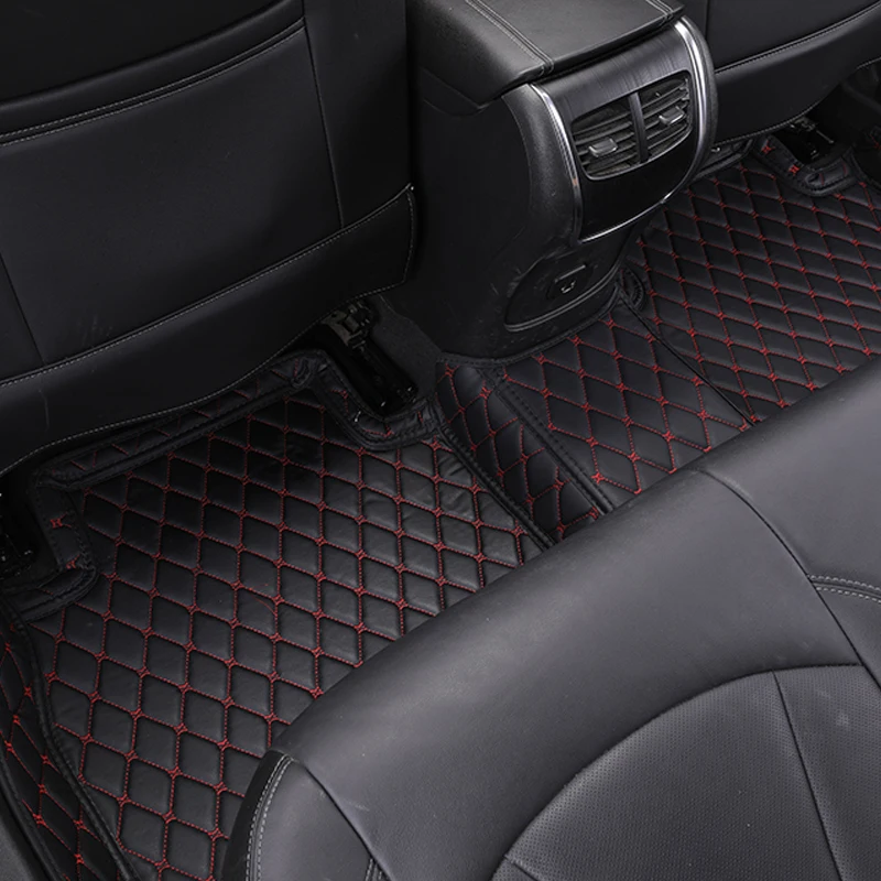 Car Floor Mats For Hyundai Santa Fe 2006 2007 2008 2009 Auto Interior Accessories Leather Carpets Rugs Foot Pads