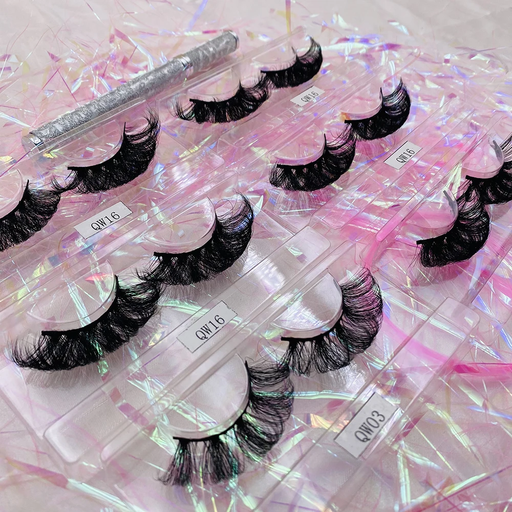 Wholesale Faux Mink Strip Lashes New Arrival Deep Curl Wink Winged Eyelash Custom Extra Curly Dramatic Russian Strip Lashes