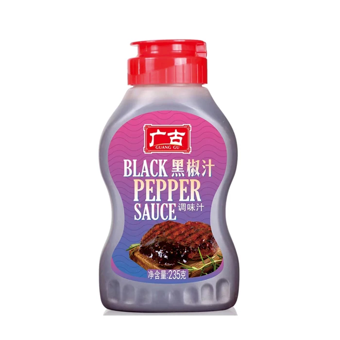 Wholesale High Quality Black Pepper Sauce 235g Convenient Bottled Pepper Corn Seasoning Sauce