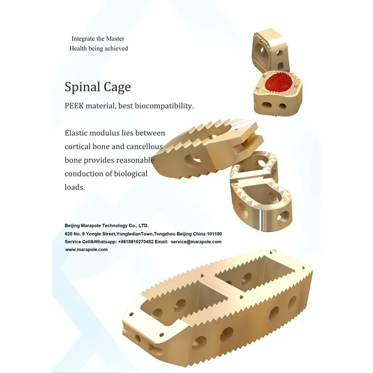 Spine lumbar Cervical Peek cages cervical spine implants,cervical peek cage