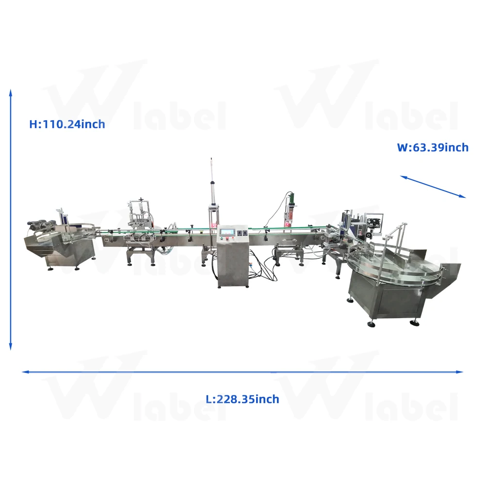Manufacture Price Automatic Red Wine Glass Bottle Filling Capping Labeling Machine Line With Collector