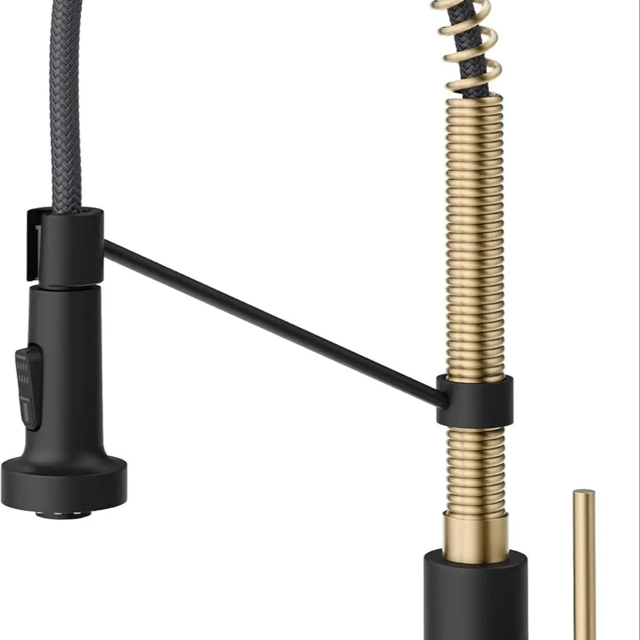 Single Handle Commercial Style Pull-Down Kitchen Faucet with Dual Function Sprayer