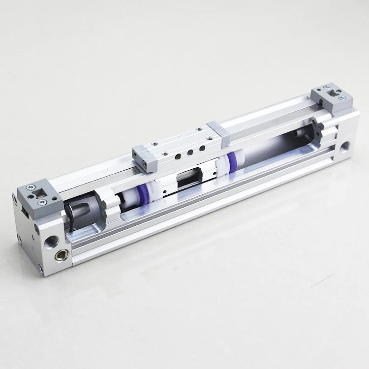 Pneumatic Air Rodless Cylinder Long Stroke Large Aluminium Mechanically Jointed Large 400mm 1000mm 2000mm 5000mm Piston Cylinder