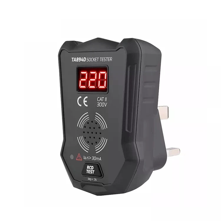 Wholesale TA894D 175V~250V Voltage Tester UK Plug Wall Socket Tester