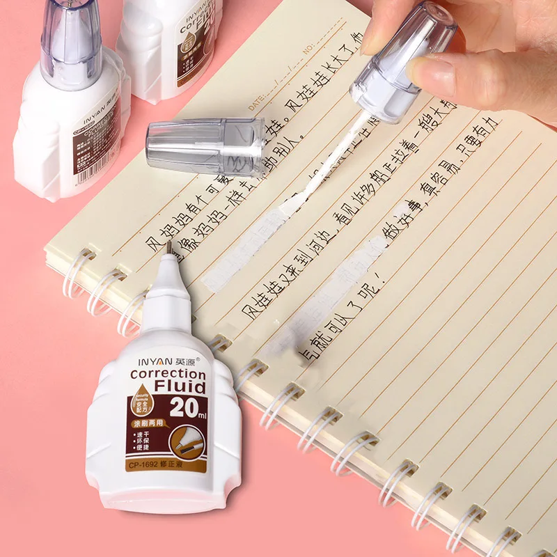 Eurolucky Nice Correction Fluid Pen Student Quick Drying Correction Fluids Large Capacity Fluid Pen Correction