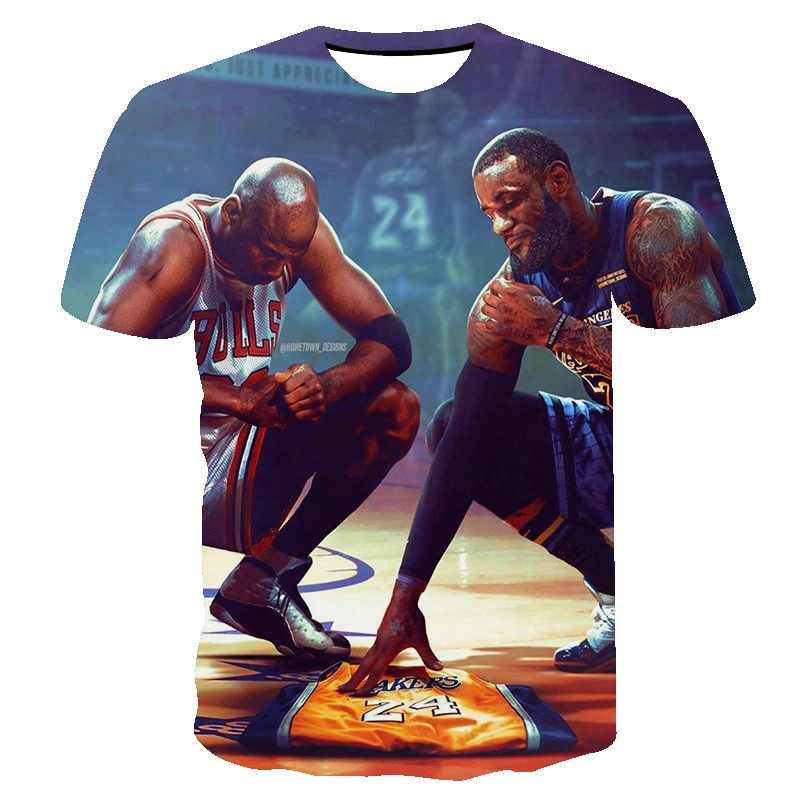 Free Shipping Short Sleeve sport basketball tshirt gym breathable tee Number 23 KING T-shirt LB Jam T shirt LBJ