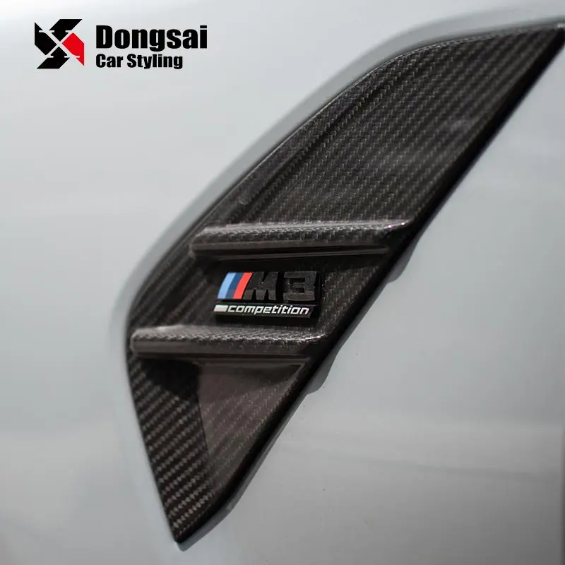 MP Style Dry Carbon Side Bumper Air Side Vents Fenders for BMW M3 G80 M4 G82 G83 Competition 2021+