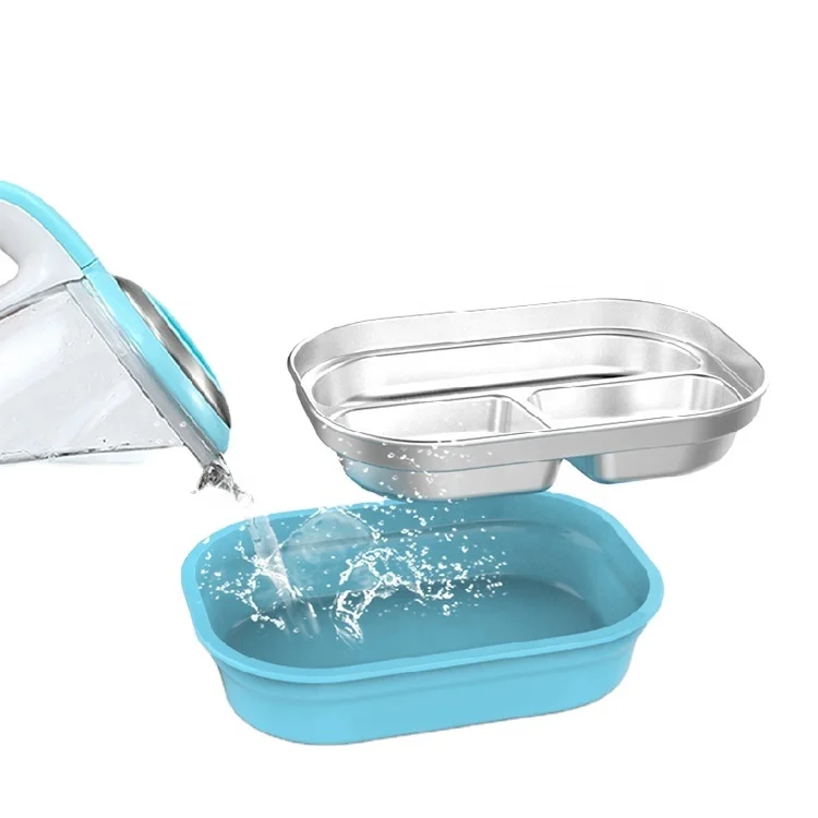 wholesale Children Food Grade Rectangular Metal Stainless Steel Bento Lunch Box