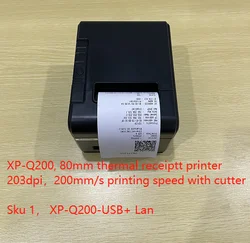 Xprinter XP-Q200 80mm Thermal Receipt Printer for Retail Supermarket thermal printer with auto cutter