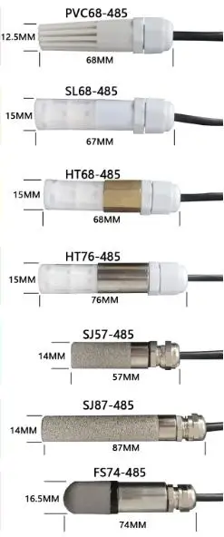 Taidacent Dustproof and Waterproof Garden Temperature and Humidity Sensor Probe RS485 Modbus- RTU SHT30