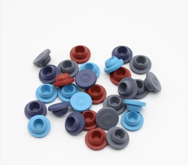 10ml clear glass injection vial 20mm red bromobutyl rubber stopper