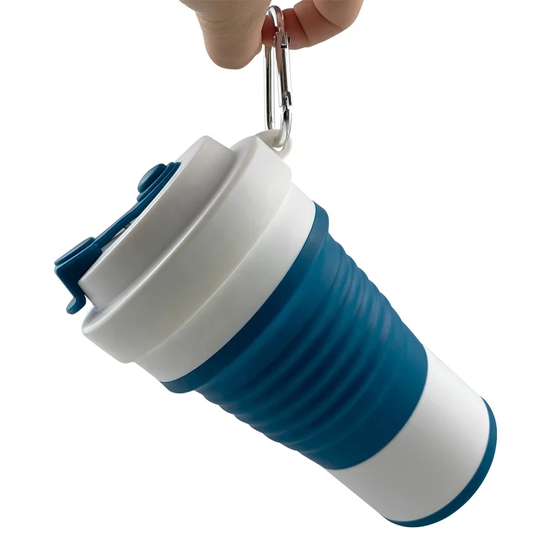 Promotion BPA Free Food Grade Silicone Travel Collapsible Coffee Cup Reusable Silicon Folding Travel Cup Christmas Mug With Lid