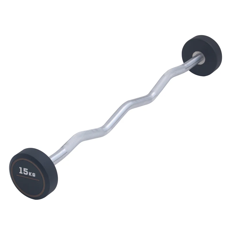 Weightlifting Chrome Solid Steel Barbell Bar with 2 Spring Collars for Weight Training and Powerlifting for gym equipment