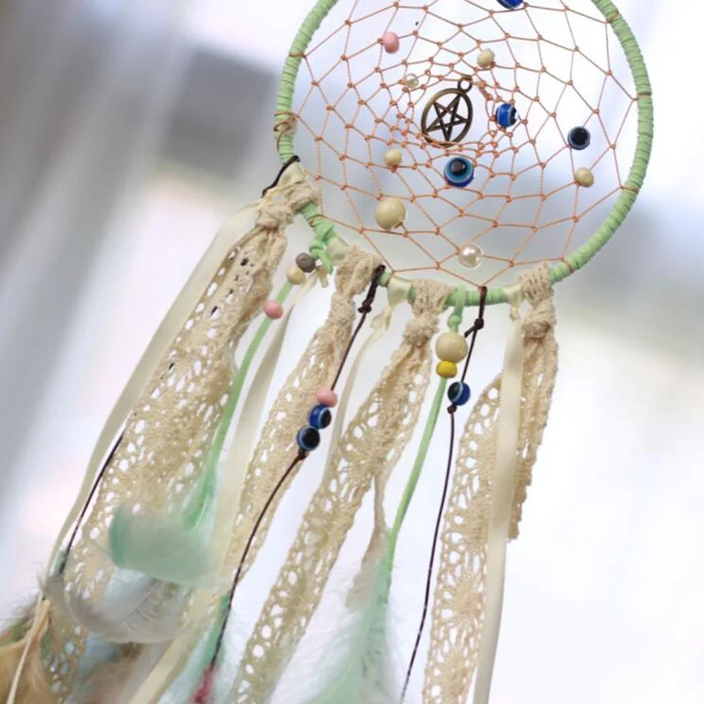 Indian DIY Dream Catcher Handmade Making Supplies Organic Home Decor Ornament Craft Kit