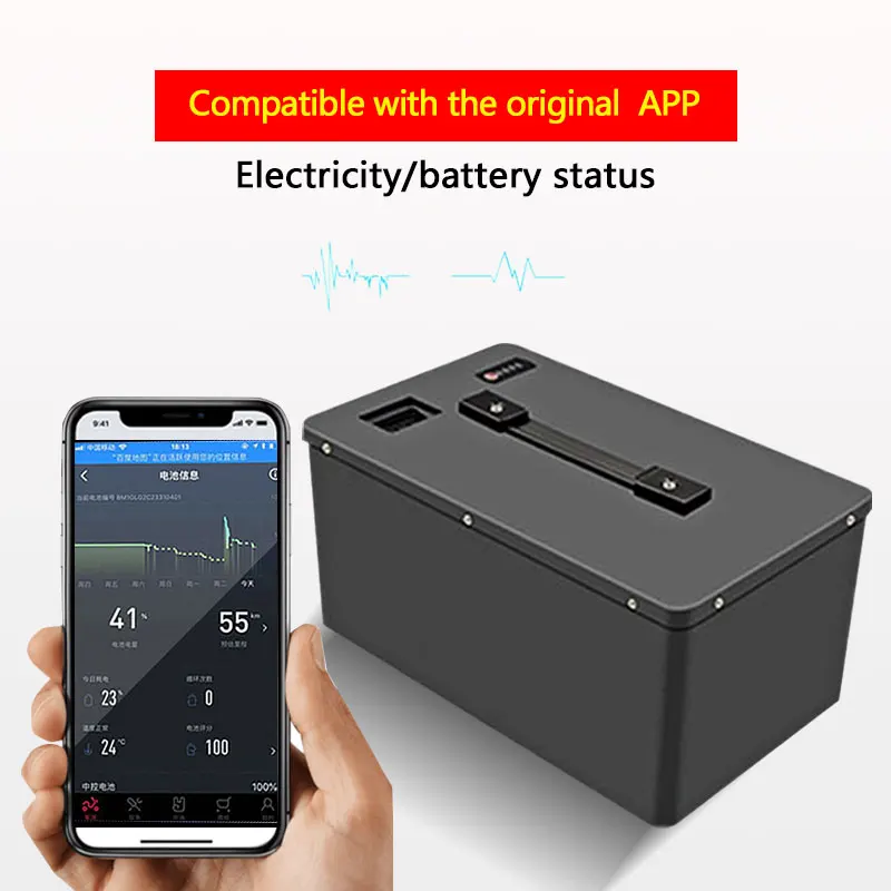 For NIU N1 N2 NQi NQis NGT U+ UQi+ M+ MQi+ Lithium Battery Large Capacity Ant BMS 48V 60V 45AH 50AH 55AH 60AH Direct Replacement
