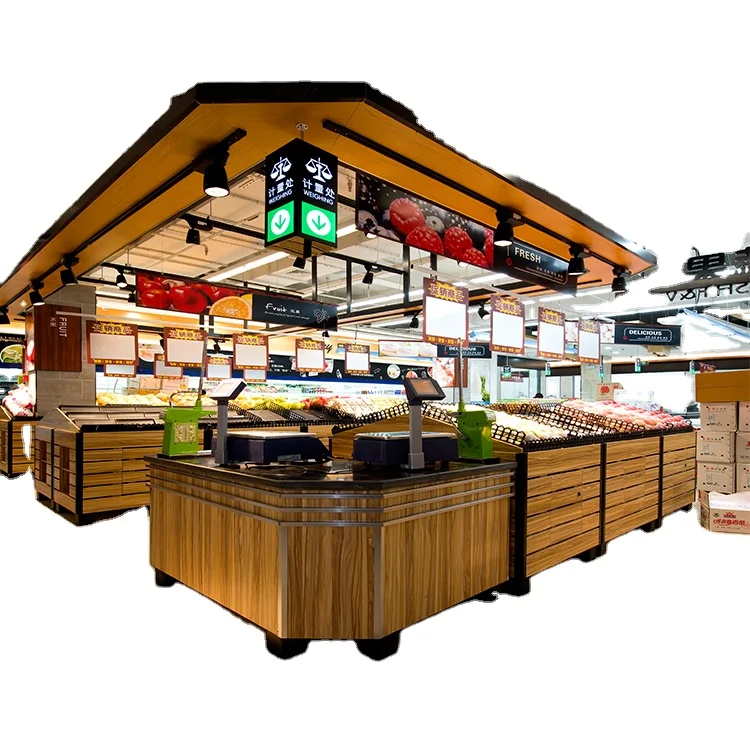 Supermarket fruit stand rack,vegetable and fruit display shelf