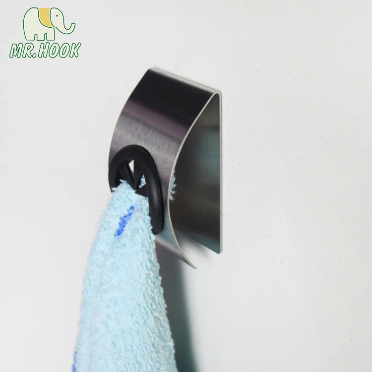 Daily use wall adhesive hook Self-adhesive stainless steel towel hook