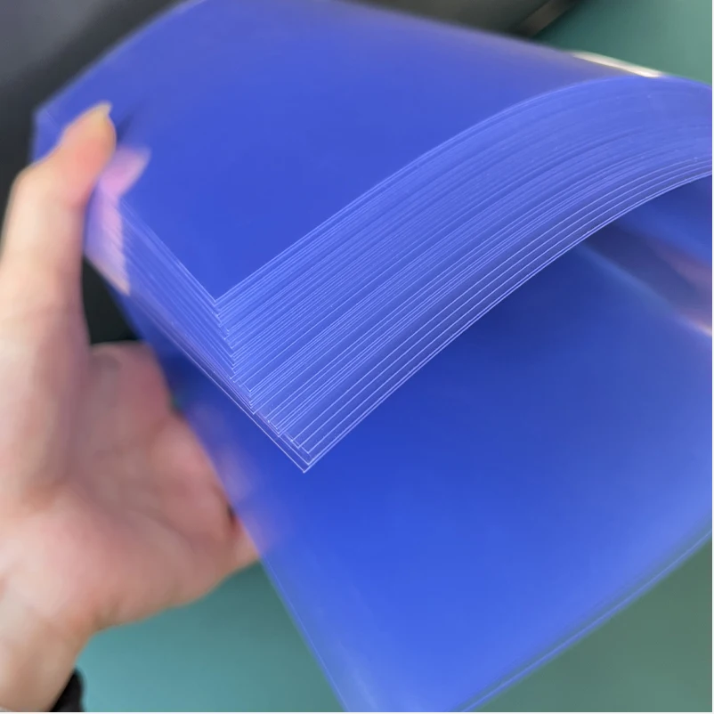 A4 250MIC PET Material 100PCS New Factory Hard Custom Size Pvc Sheets For Binding Cover
