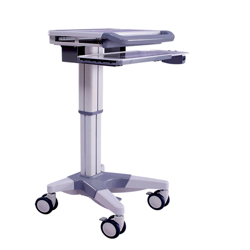 
High Quality Height Adjustment ABS Hospital Equipment Dental Device Medical Laptop Trolley Cart 