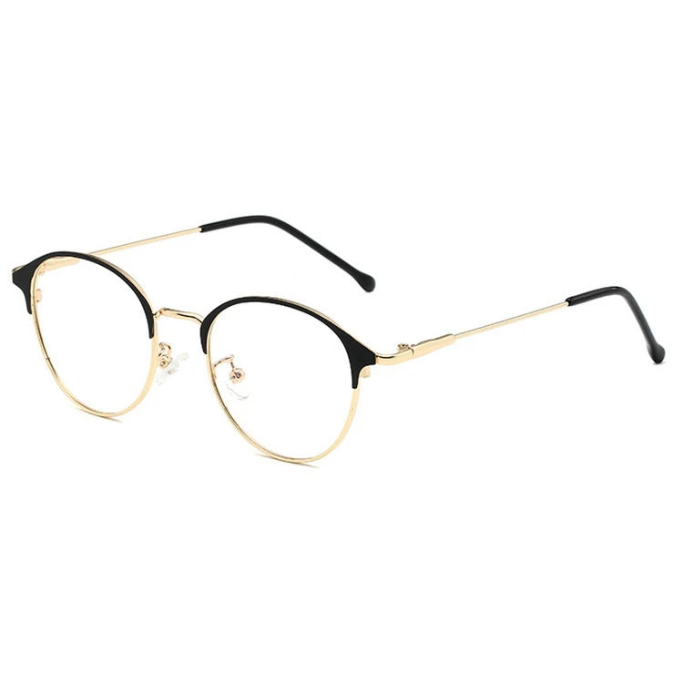 Men and Women Metal Anti-blue Light Discoloration Literary Myopia Glasses Frame 2021 New Fashion Can Be Equipped Glasses, Retro