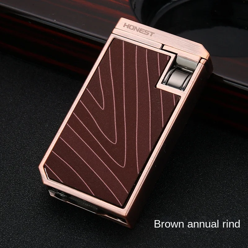 Hot Selling Portable Windproof Double blue Flame Lighters barbecue Smoking Accessories  Metal Cigarette cigar torch lighter