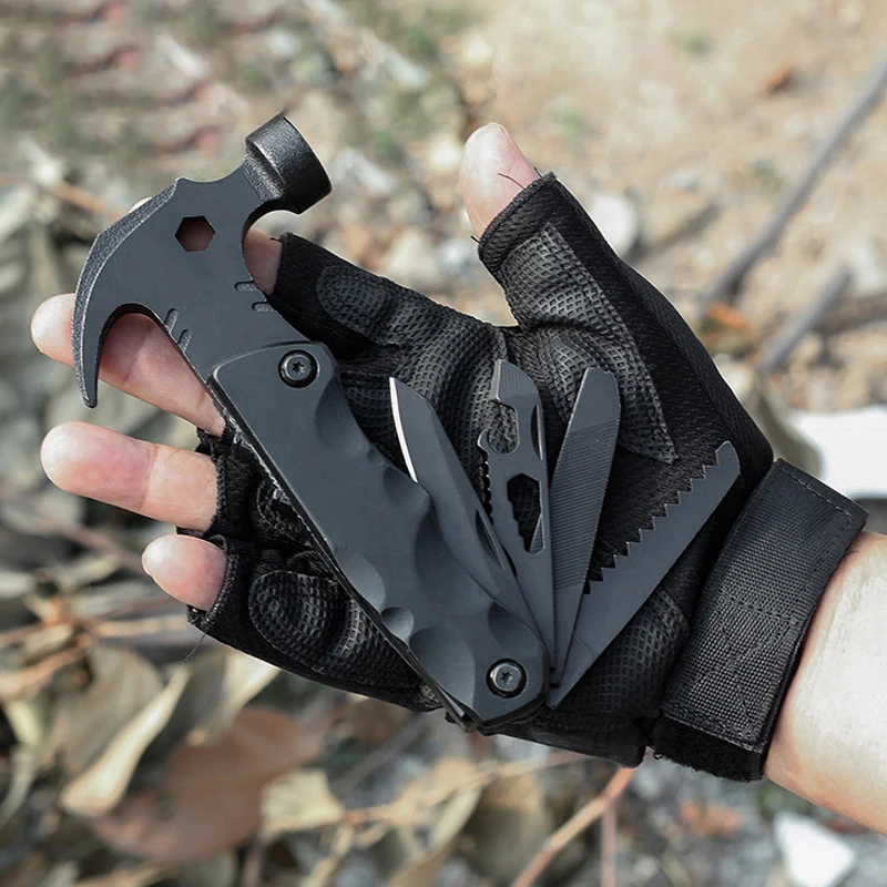 Style Outdoor Camping Survival Accessories Mini Safety Multi-Functional Hammer Multitool For Car Emergency