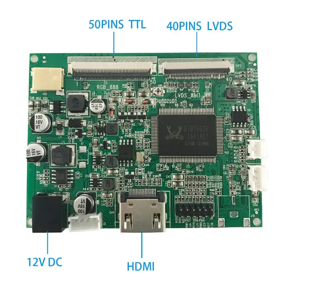Industrial high brightness 1000 nit 10.1 inch 1280*800 40pins  lvds interface IPS TFT LCD screen display panel
