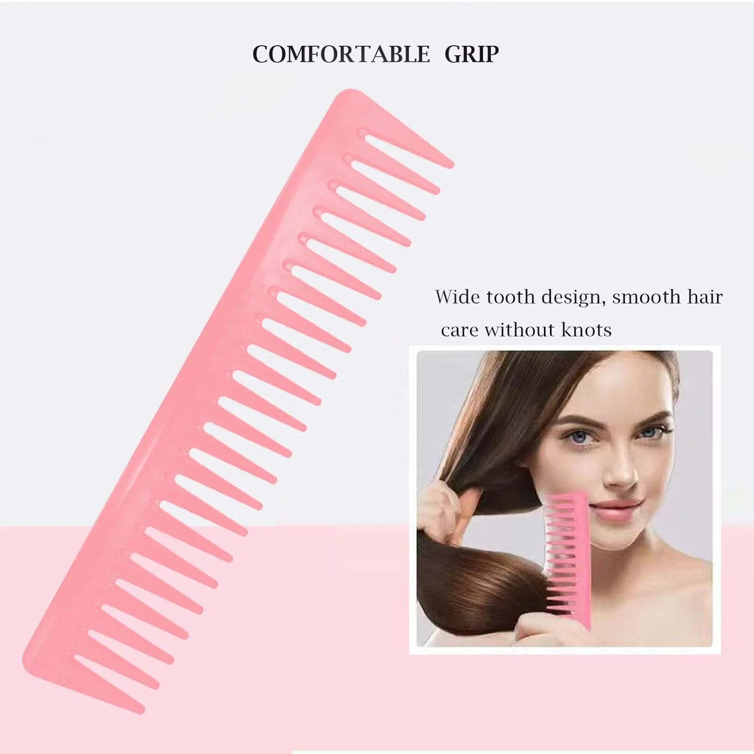 Barber 6Pcs Detangling Hair Brush Shower Set Edge Control Hair Comb Custom Logo Curly Scalp Massager Shampoo Brush For Women