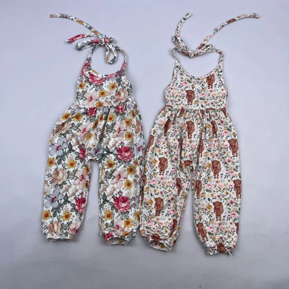 Spring New Handsome 3-24 Months baby Denim clothes Romper Baby clothing girls boys giraffe short sleeve jumpsuit baby