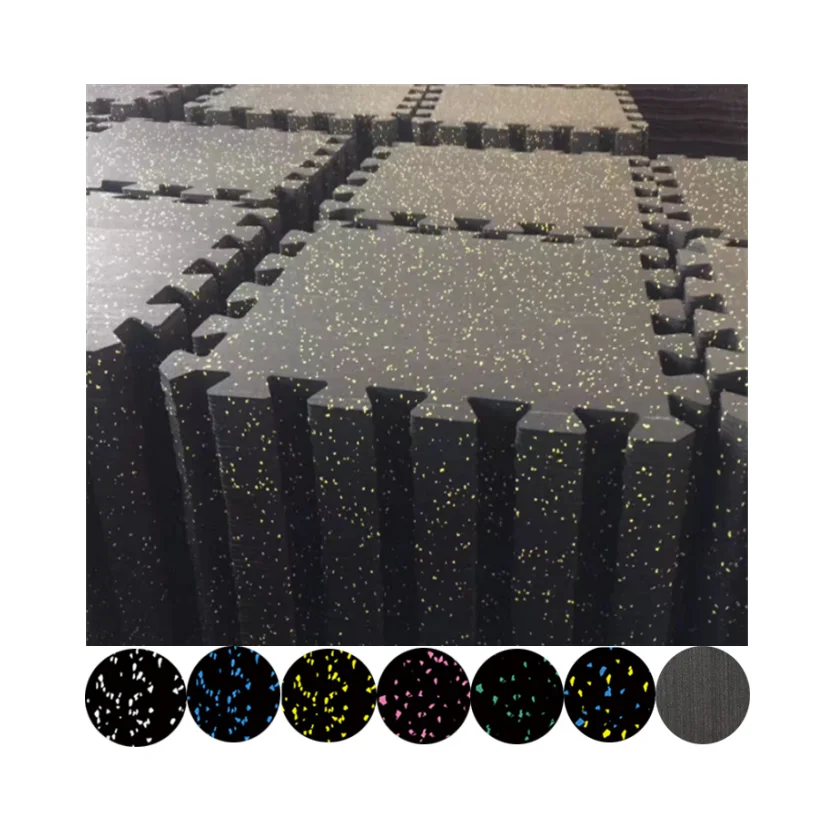 Anti-slip 20mm Thickness Interlocking Rubber Flooring For GYM Fitness Area
