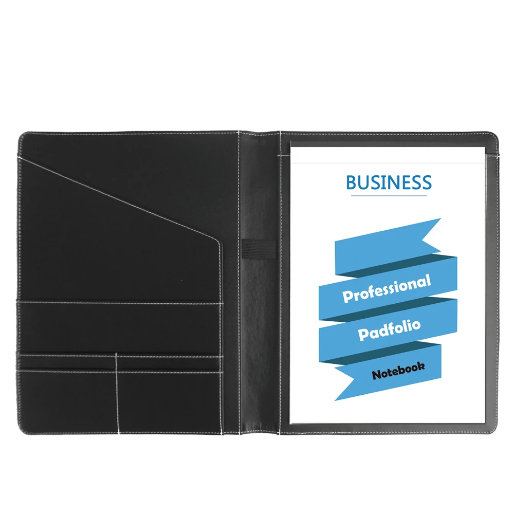 New School Office Conference A4 PU Leather Conference Folder Business Padfolio Portfolio Case with Letter Writing Pad