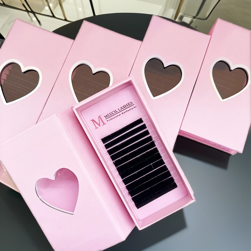 Matte Black Cashmere Lash Extensions Volume Trays 003 03 Dark Fluffy Lash Trays