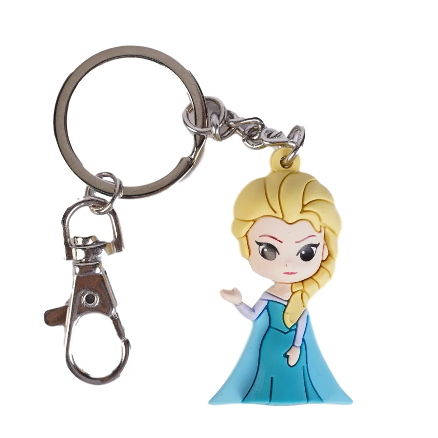 Disney Frozen Key Chain Ring Souvenir PVC  Fashion 3d Gift Enamel Oem Customized Craft