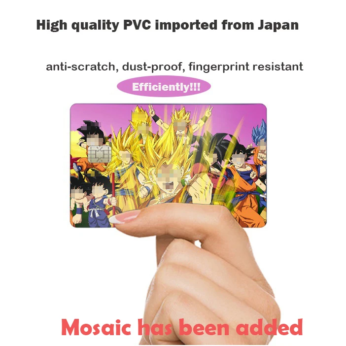 Custom Double Sided waterproof cartoon anime decals Debit credit bank card sticker