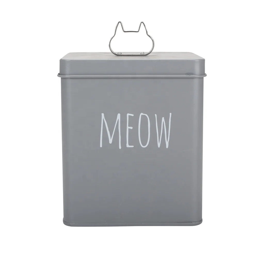 Metal Pet Food Storage Container with Scoop
